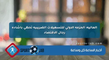 المالية: الحزمة الأولى للتسهيلات الضريبية تحظى بإشادة رجال الاقتصاد